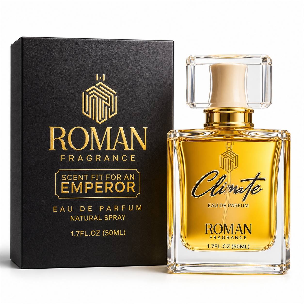 Roman Fragrance Climate Eau De Parfum 50ml bottle with luxury gift box