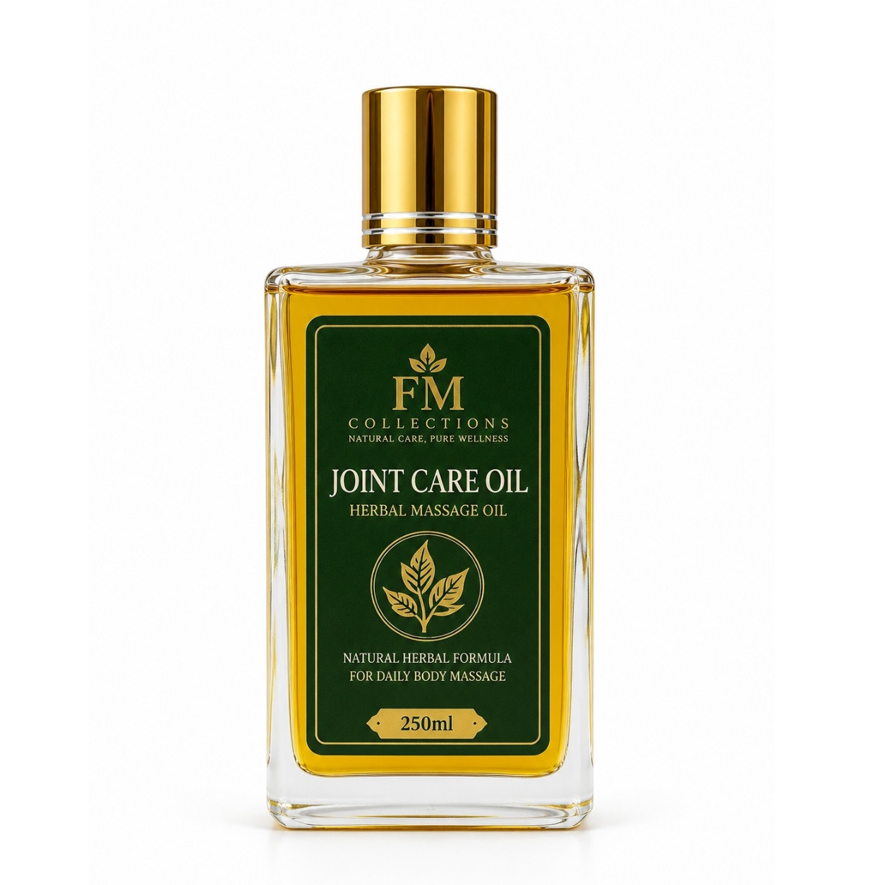 FM Joint Care Oil 250ml herbal massage oil bottle
